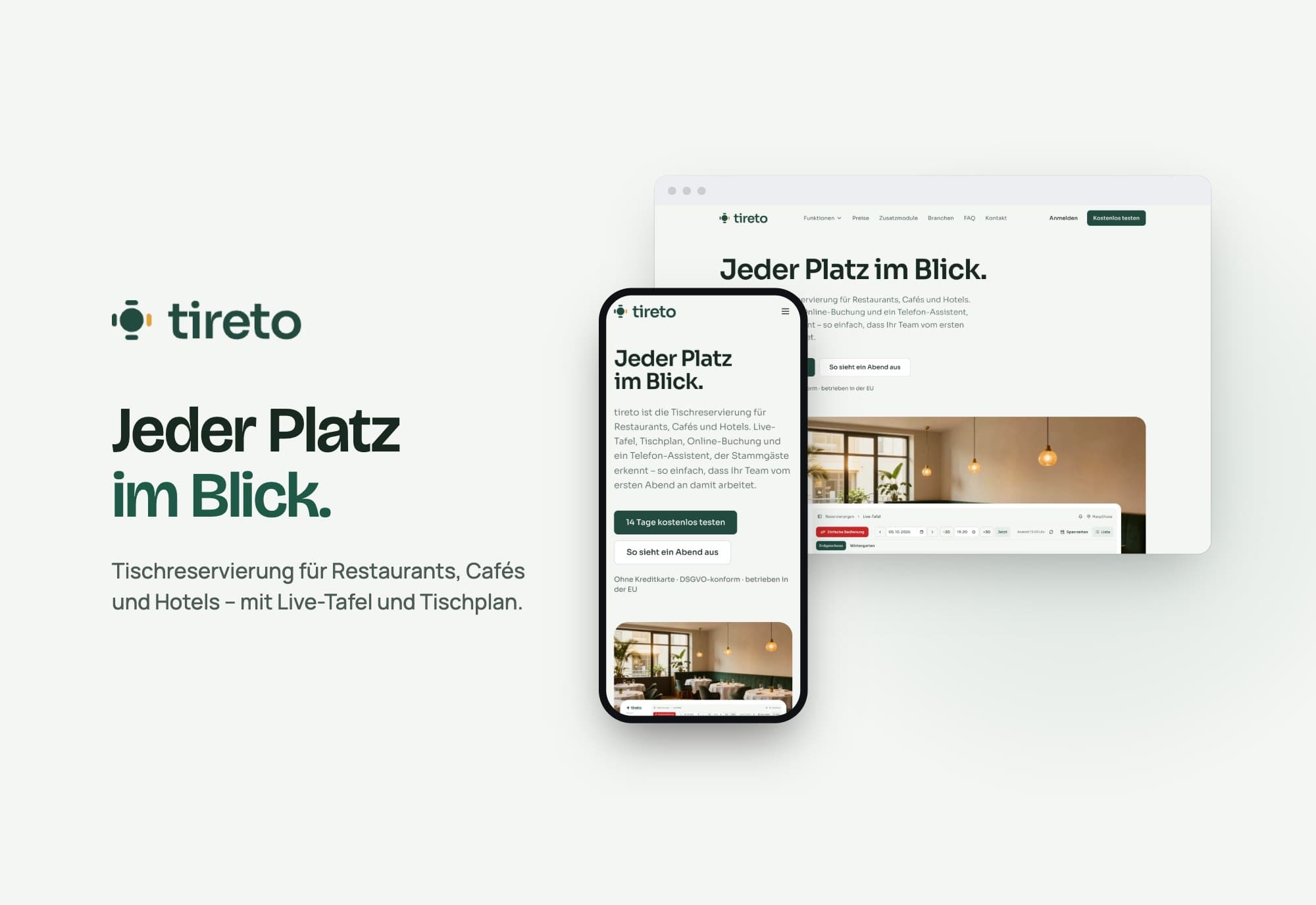tireto: Vorschau mit Desktop- und Handyansicht